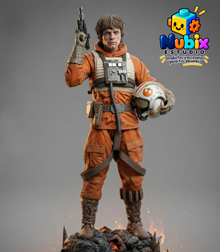 Figura Piloto Luke 10 cm en Resina 3D